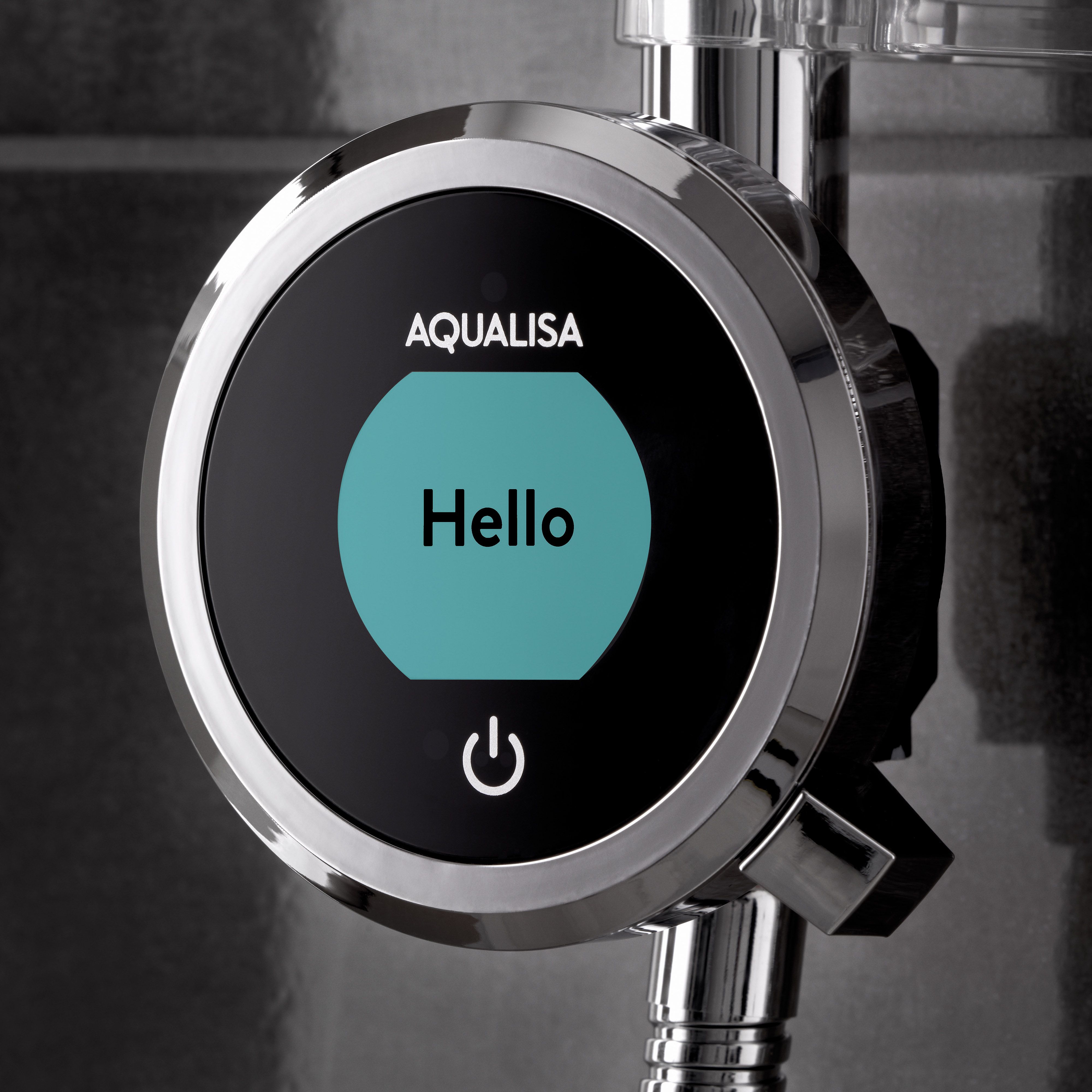 Aqualisa Optic Q Exposed valve Gravity-pumped Smart Digital mixer Shower with Adjustable & Ceiling-fixed head