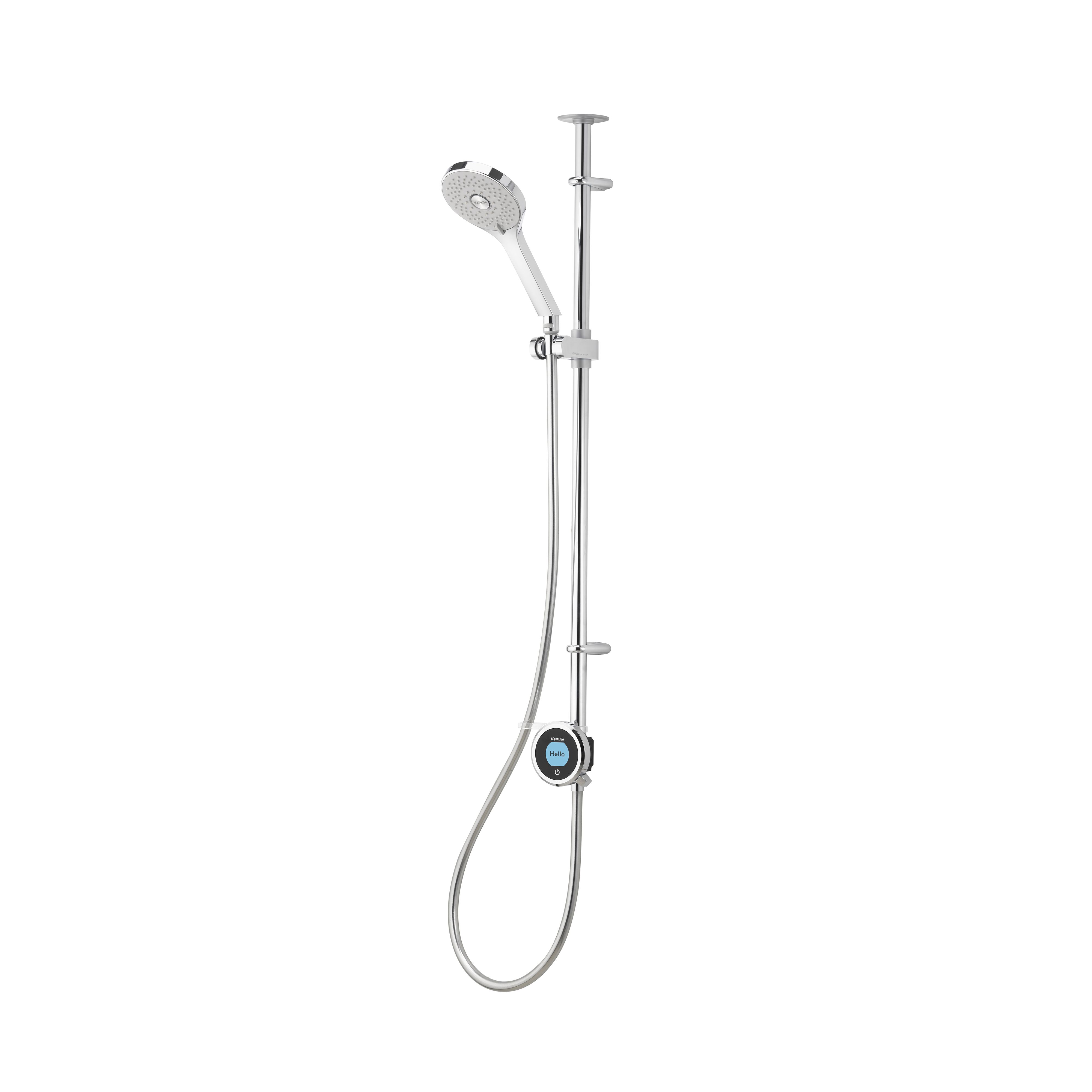 Aqualisa Optic Q Exposed valve Gravity-pumped Smart Digital mixer Shower with Adjustable head