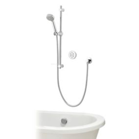 Aqualisa Smart Link Concealed valve Gravity-pumped Digital Shower with overflow bath filler & Adjustable head