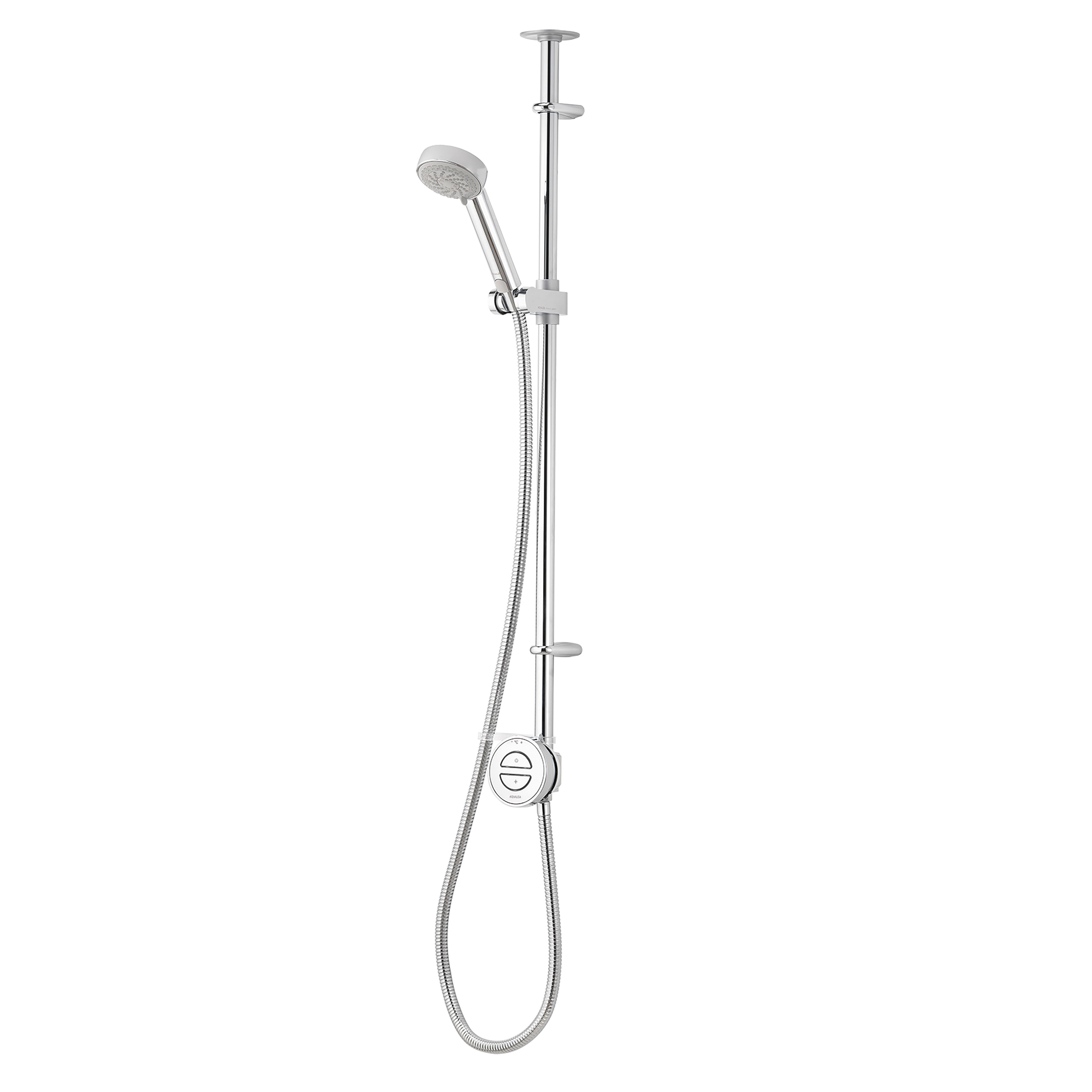 Aqualisa Smart Link Exposed valve HP/Combi Ceiling fed Smart Digital 4-spray pattern Shower with Adjustable shower head