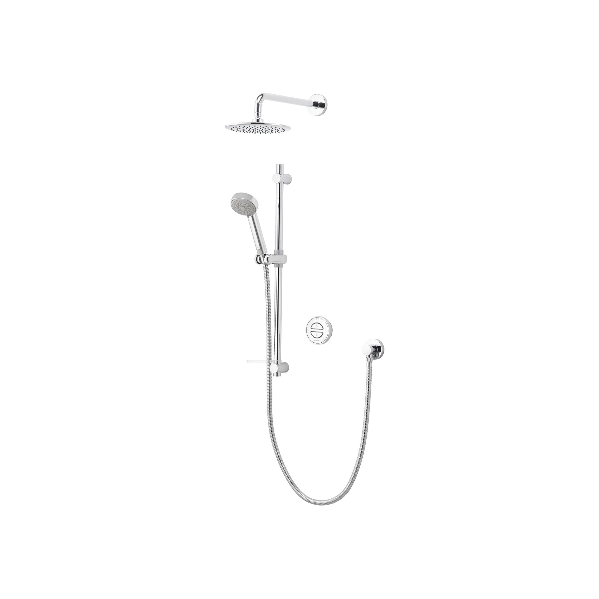 Aqualisa Smart Link Gravity-pumped Wall fed Smart Digital 4-spray pattern Shower with Adjustable & Fixed heads
