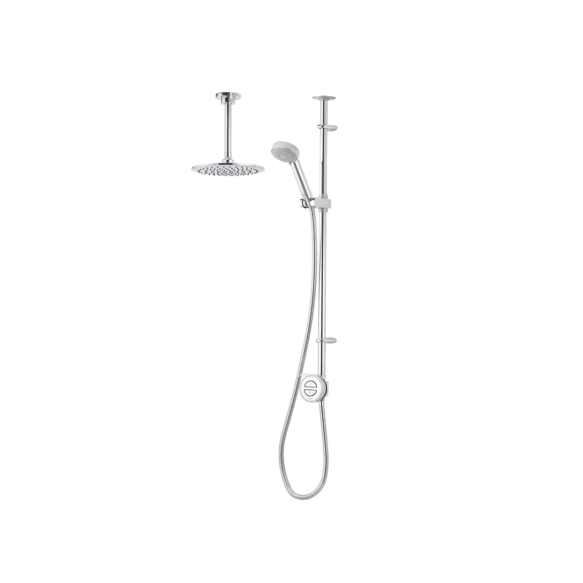 Aqualisa Smart Link HP/Combi Ceiling fed Smart Digital 4-spray pattern Shower with Adjustable head