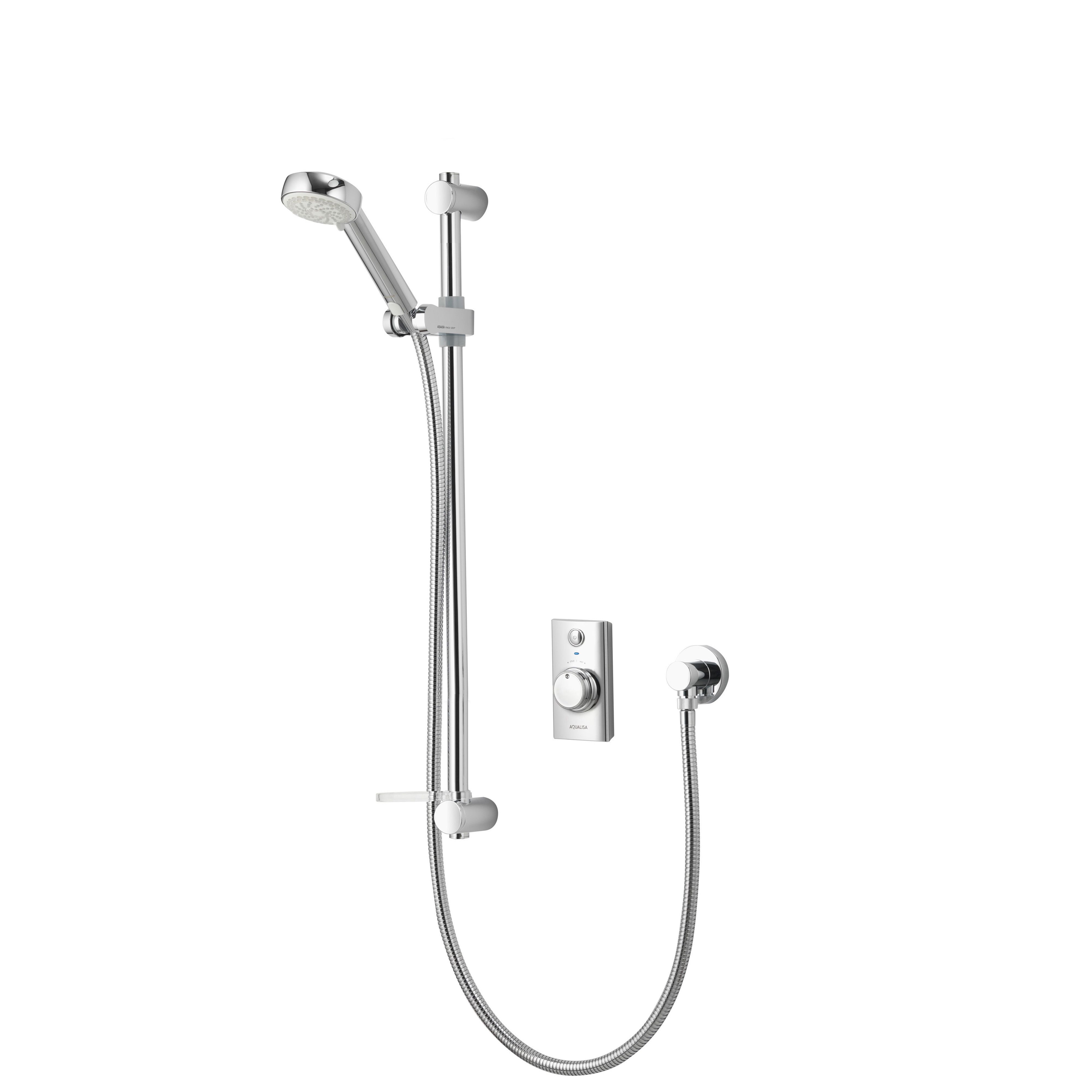 Aqualisa Visage Q Concealed valve Gravity-pumped Smart Digital 4-spray pattern Shower with Adjustable head