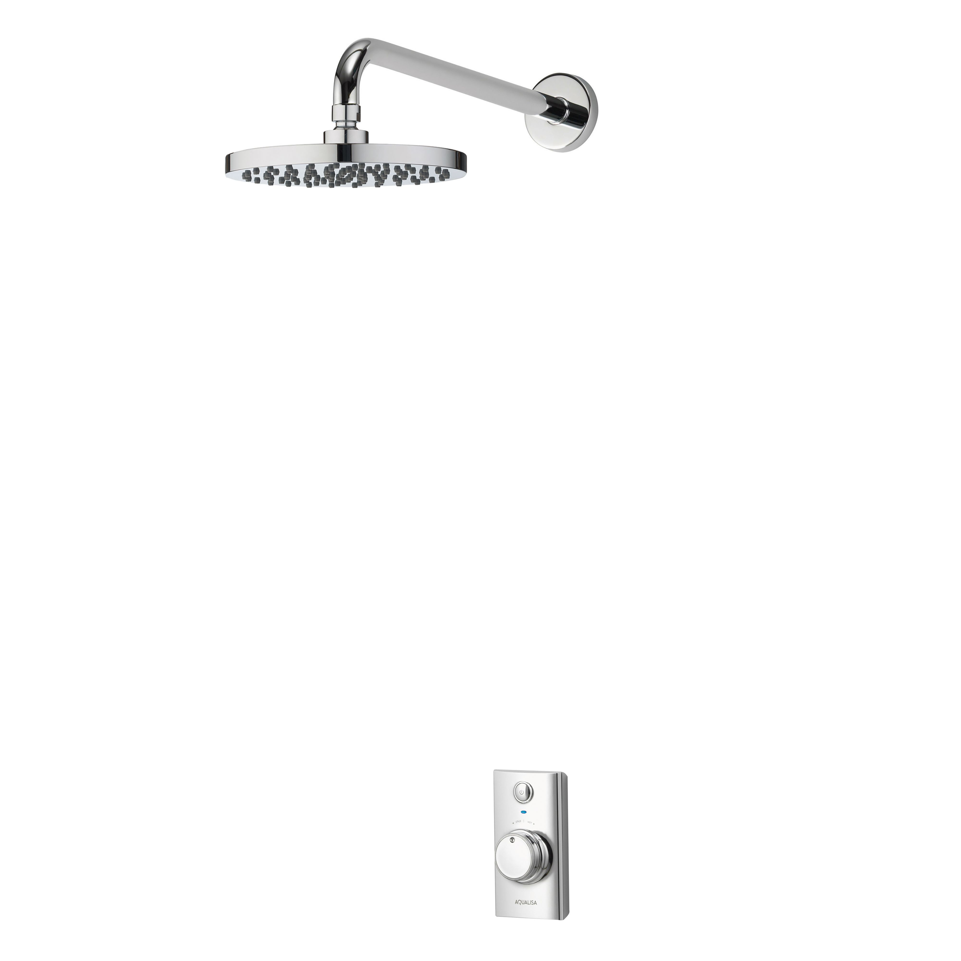 Aqualisa Visage Q Concealed valve Gravity-pumped Wall fed Smart Digital 4-spray pattern Shower with Adjustable & Fixed heads
