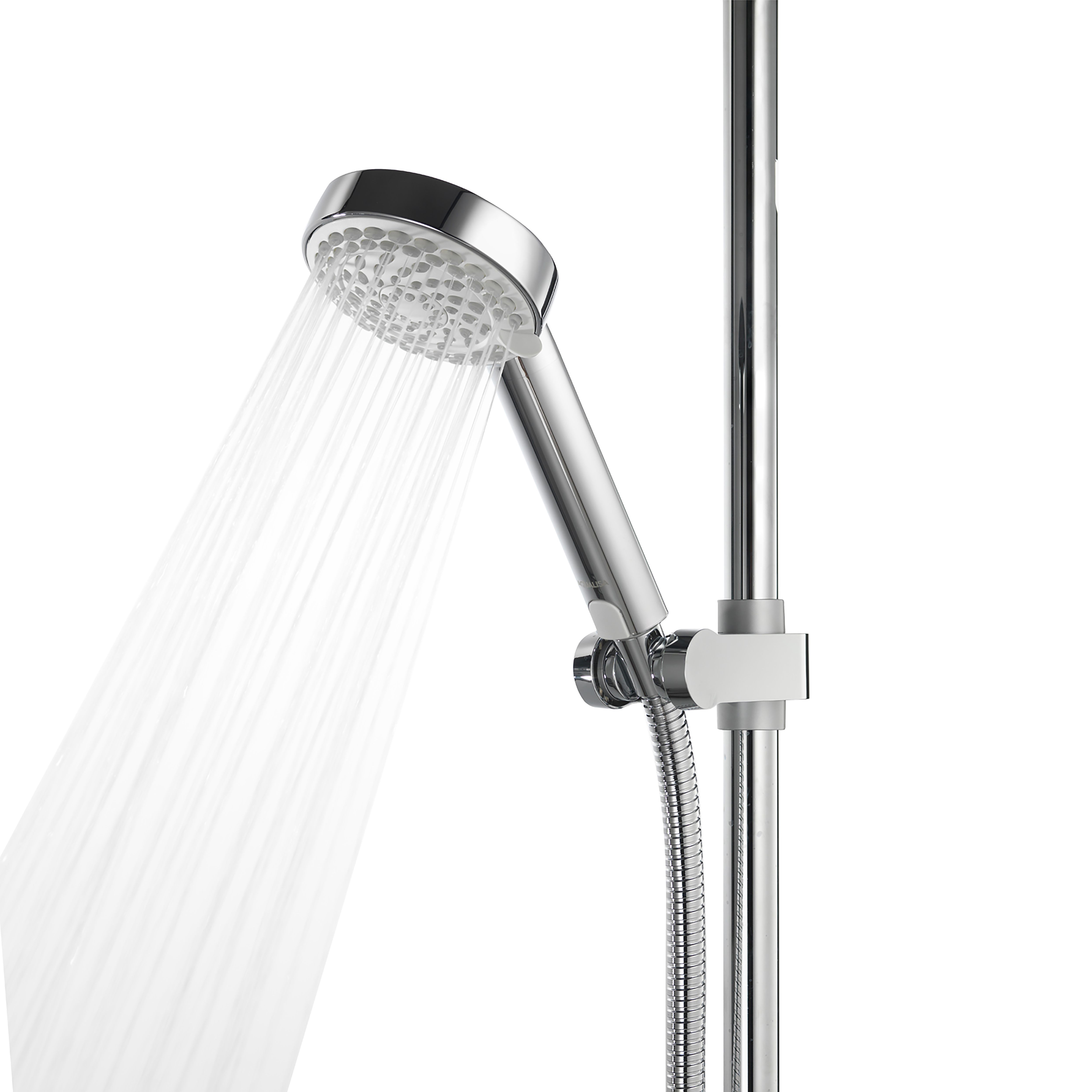 Aqualisa Visage Smart Concealed valve Gravity-pumped Wall fed Fixed head Smart Digital 4-spray pattern Shower Adjustable & Fixed Shower head