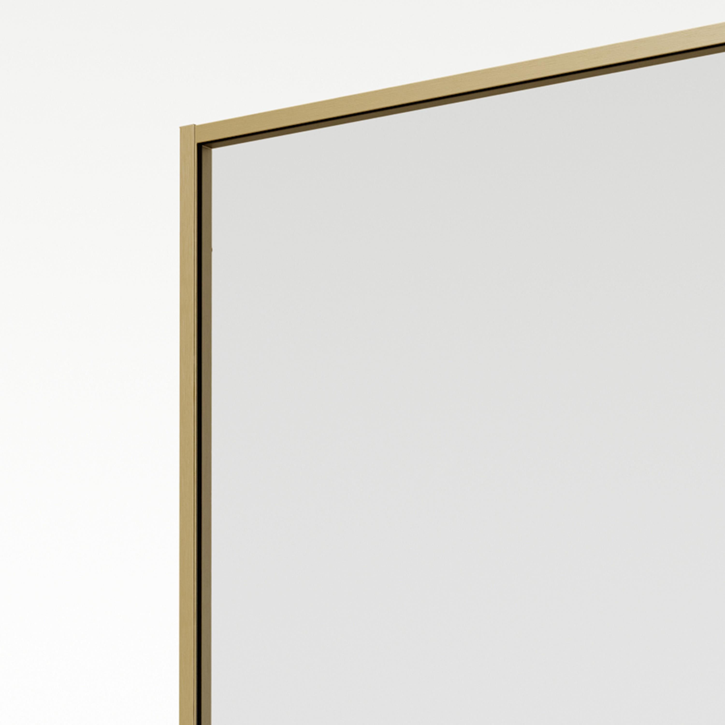 Aqualux AQ PRO Brushed Brass Clear Single Wet room glass screen (H)200cm (W)90cm