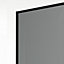 Aqualux AQ PRO Matt Black Single Wet room glass screen (H)200cm (W)80cm