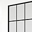 Aqualux AQ PRO Matt Black Single Wet room glass screen (H)200cm (W)90cm