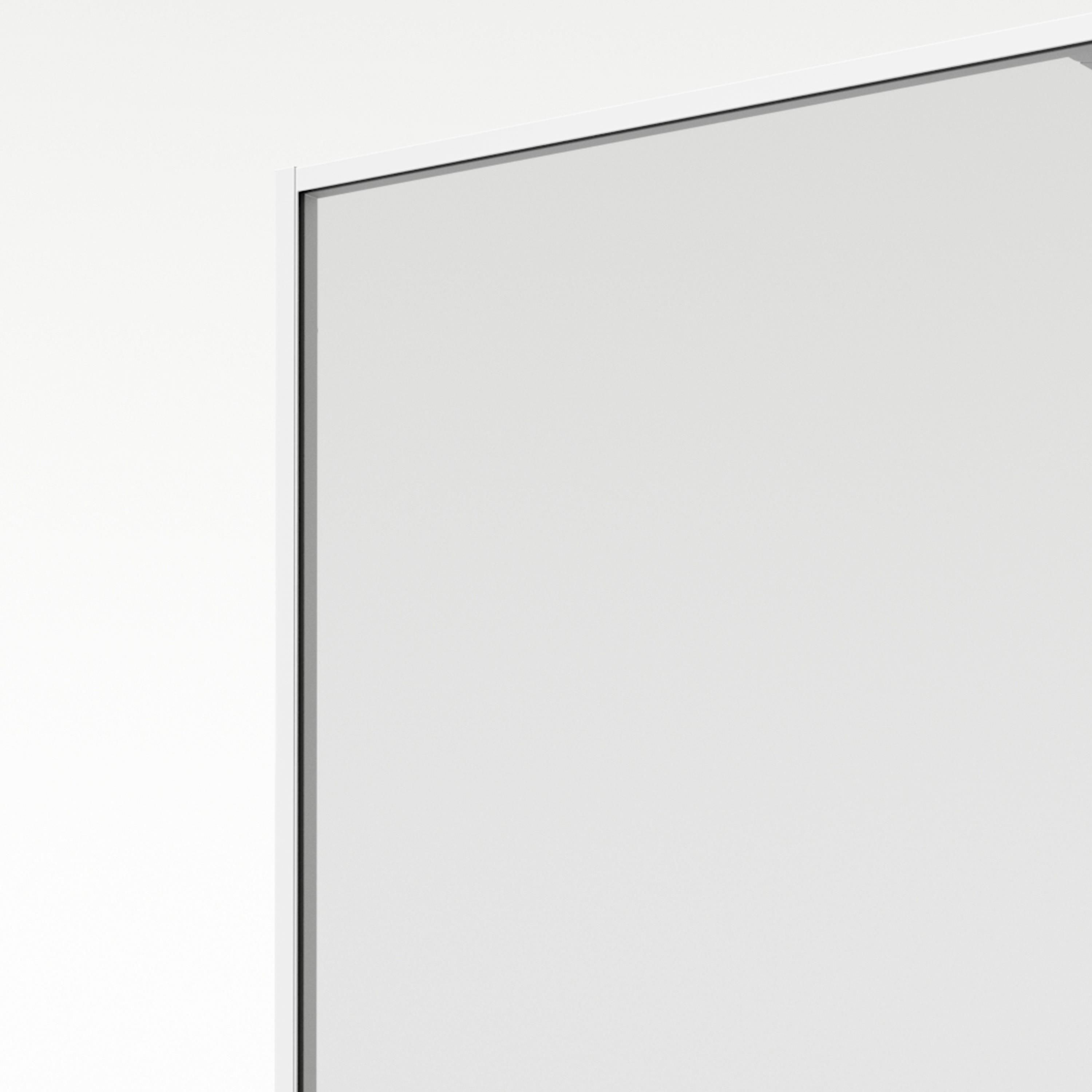 Aqualux AQ PRO Matt White Clear Single Wet room glass screen (H)200cm (W)90cm