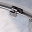 Aqualux Edge 6 Quad Clear glass Silver effect Offset quadrant Shower enclosure - Double sliding doors (W)80cm (D)100cm