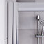 Aqualux Edge 6 Quad Clear glass Silver effect Offset quadrant Shower enclosure - Double sliding doors (W)80cm (D)120cm