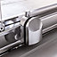 Aqualux Edge 6 Silver effect Left or right Rectangular Enclosure & tray with Sliding door (H)193.5cm (W)120cm (D)90cm