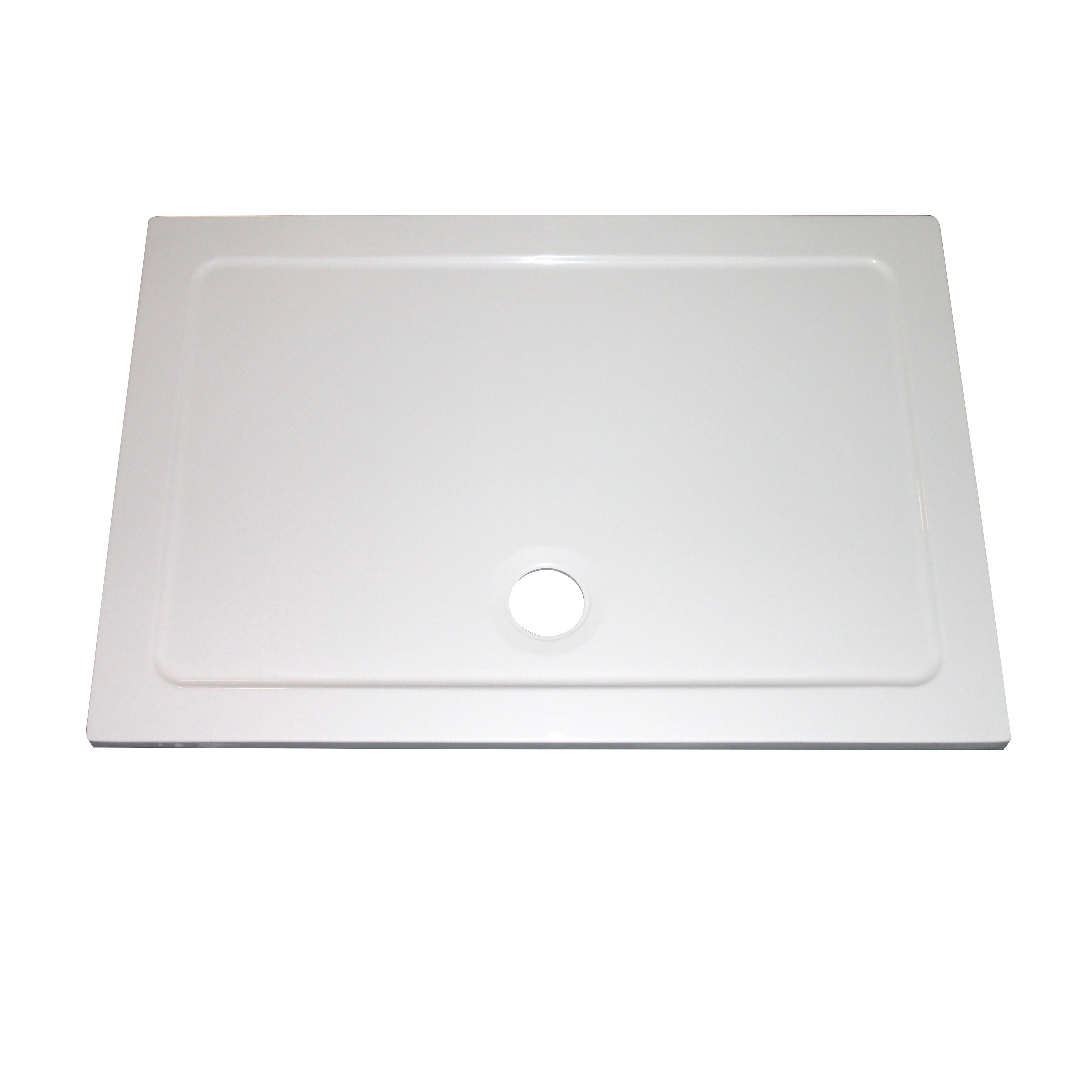 Aqualux Edge 6 Silver effect Left or right Rectangular Shower Enclosure & tray with Sliding door (H)193.5cm (W)120cm (D)80cm