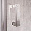 Aqualux Edge 8 Semi-framed Silver effect Clear glass Sliding Shower Door (H)203.5cm (W)100cm