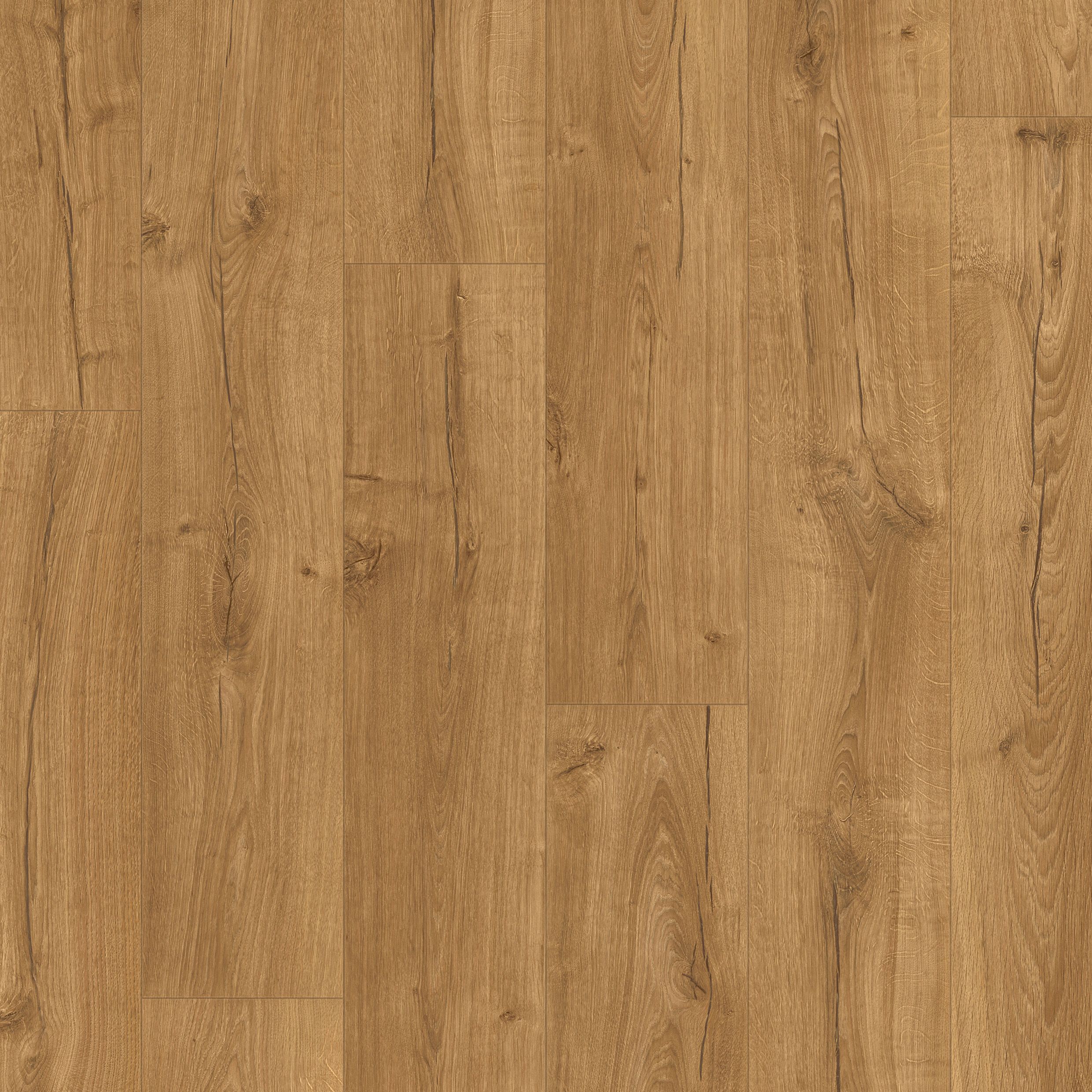 Aquanto Classic Natural Oak effect Laminate Flooring Sample