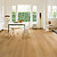 Aquanto Varnished Natural Oak effect Laminate Flooring Sample