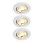 Arber Matt White Adjustable LED Fire-rated Warm & neutral Downlight 5W IP65, Pack of 6