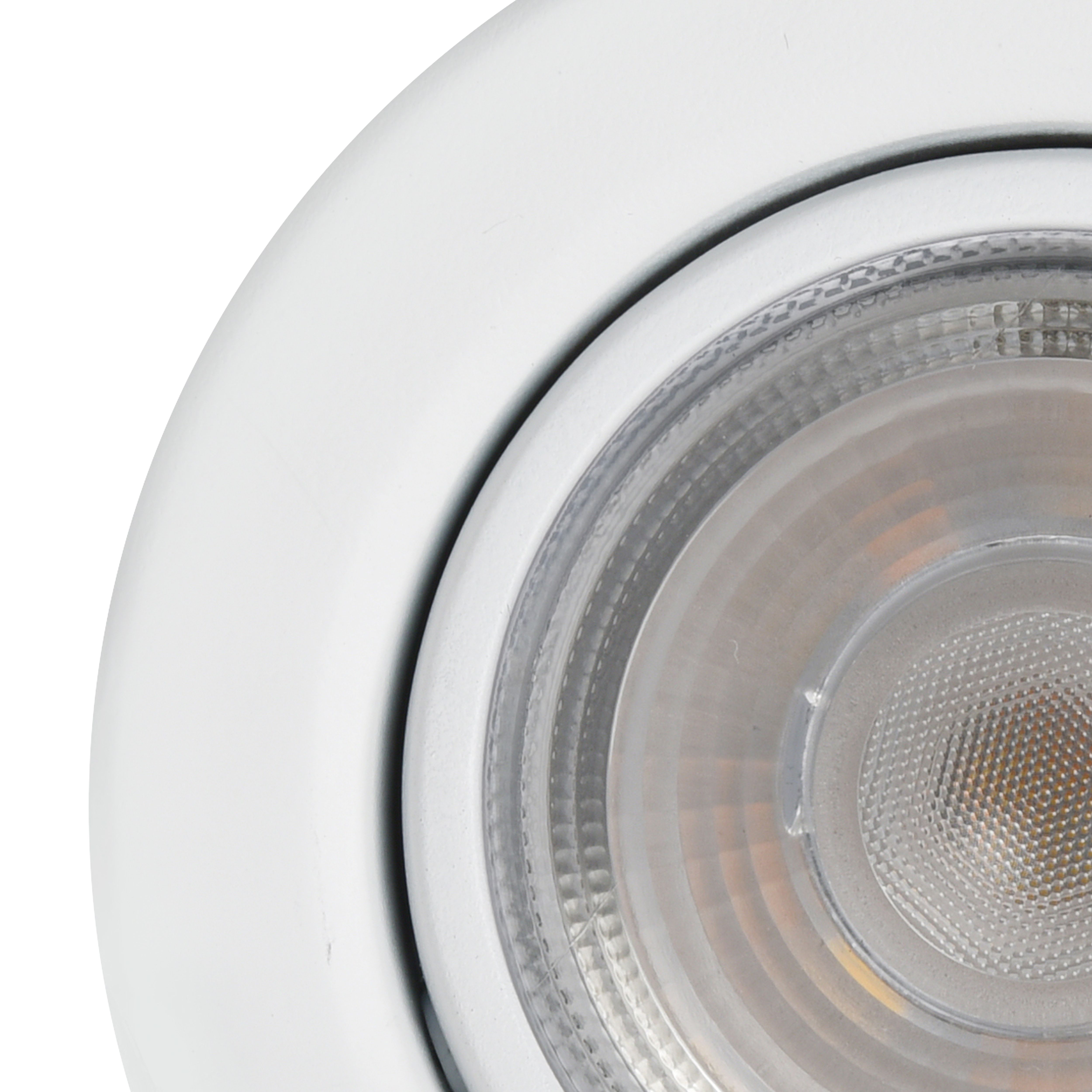 Arber Matt White Adjustable LED Fire-rated Warm & neutral Downlight 5W IP65