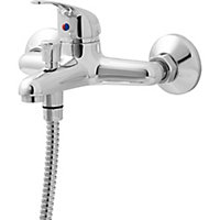 Arborg Chrome effect Wall-mounted Ceramic Shower mixer Tap
