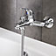 Arborg Chrome effect Wall-mounted Ceramic Shower mixer Tap