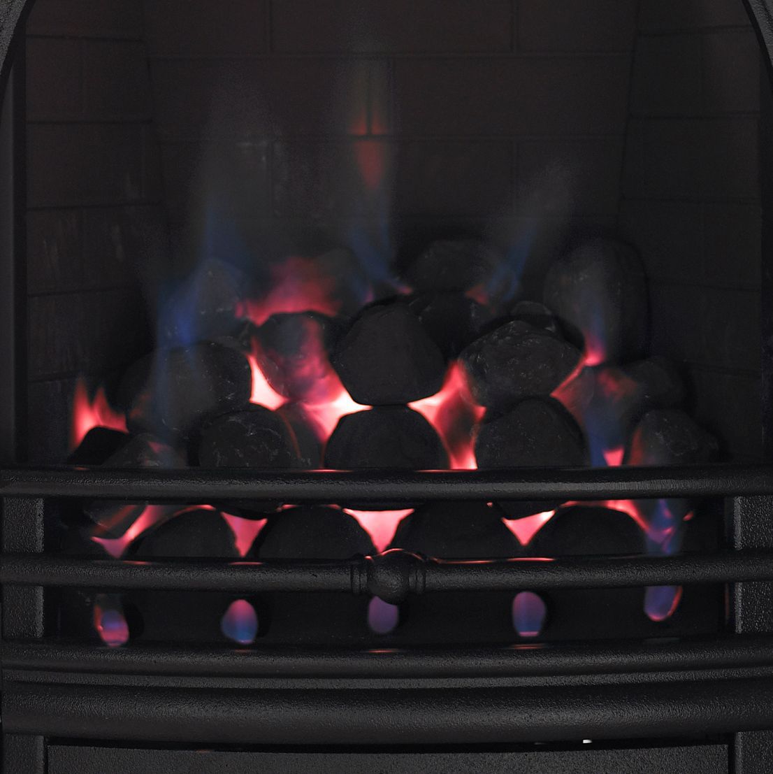 Arch Black Manual control Gas Fire