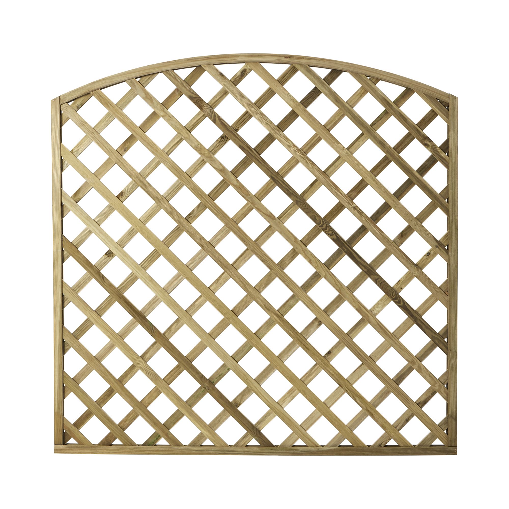 Arched Pine Trellis panel (W)180cm x (H)180cm