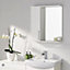 Ardenno Gloss White Mirrored Cabinet (W)550mm (H)630mm