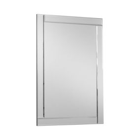 Aripa Clear Rectangular Art Deco Frameless Mirror (H)76cm (W)50cm
