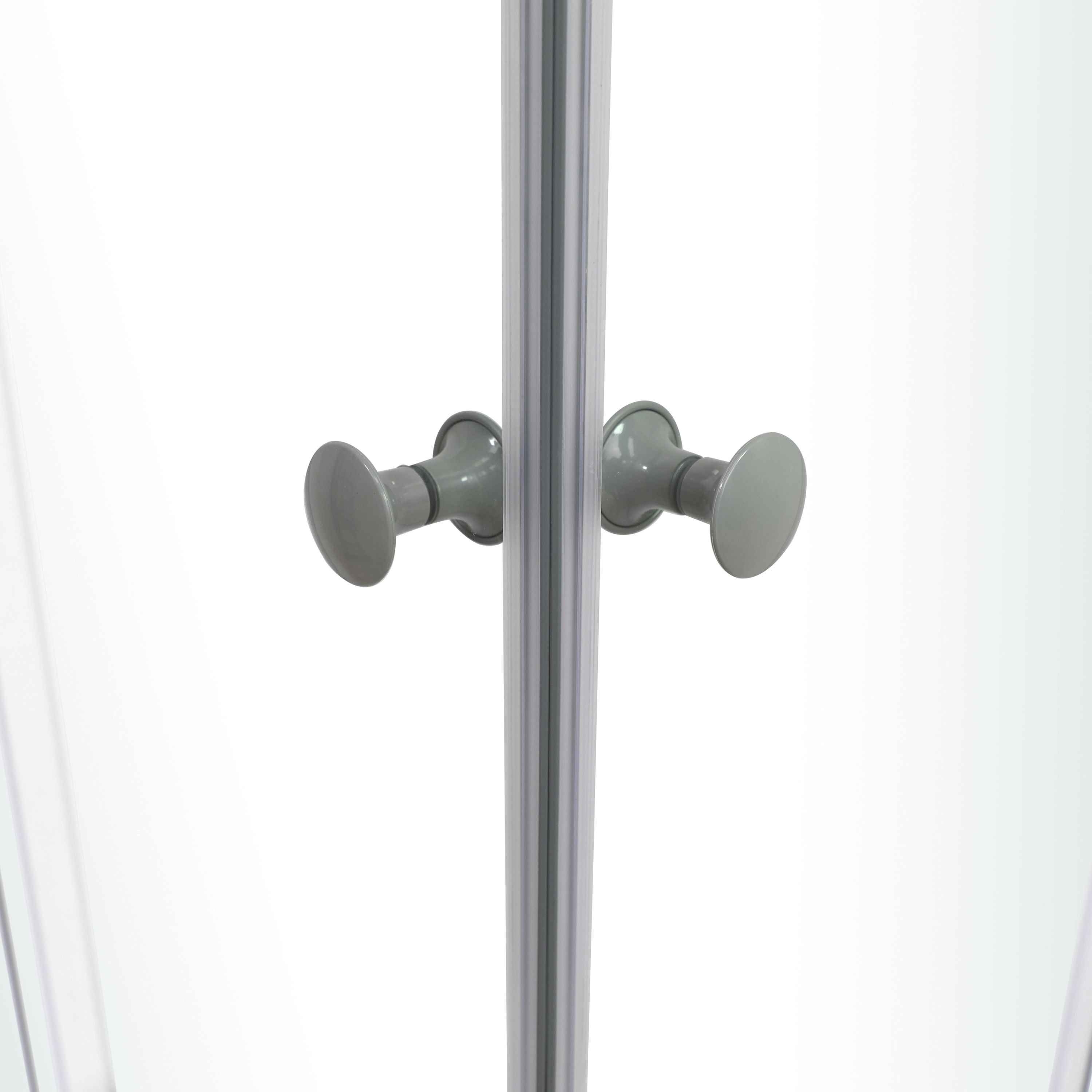 Arkell Framed Clear glass Silver effect Square Shower enclosure - Corner entry double sliding door (W)80cm (D)80cm