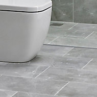 Arlington Grey Matt Stone effect Porcelain Wall & floor Tile, Pack of 6, (L)300mm (W)600mm