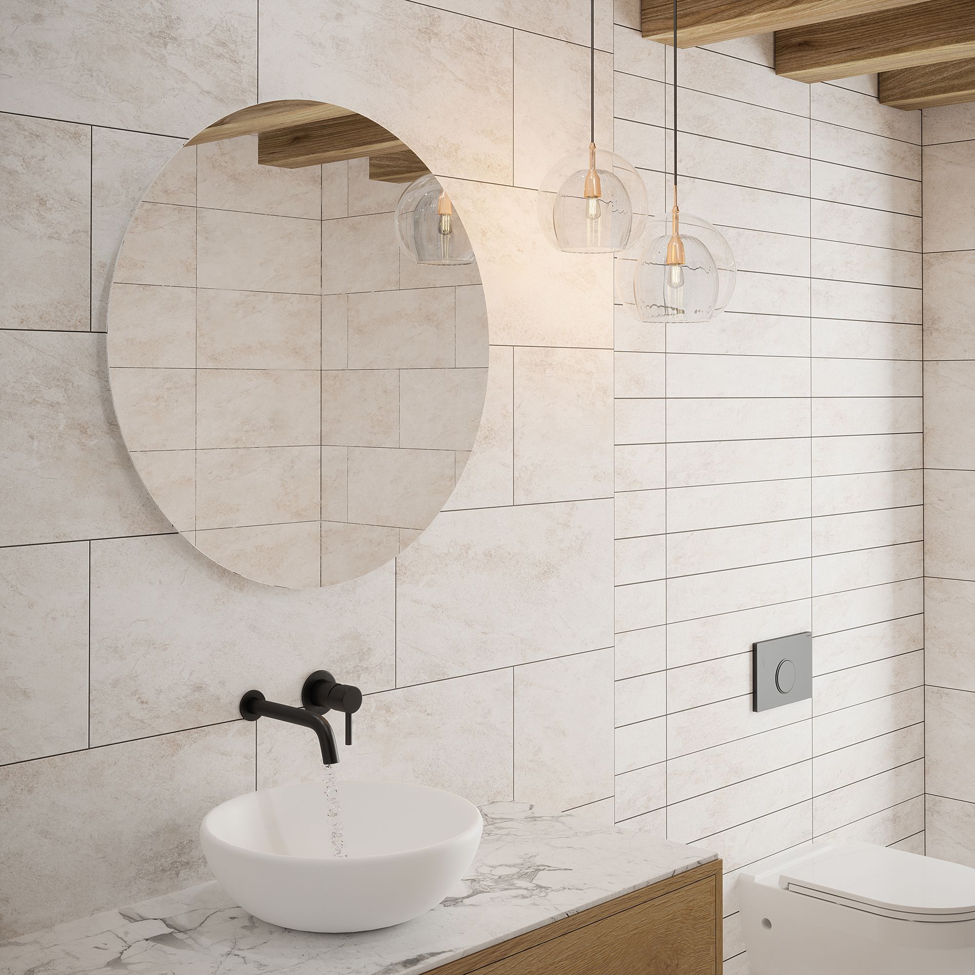 Arlo Shale Matt Stone effect Ceramic Wall & floor Tile, Pack of 5, (L)600mm (W)300mm