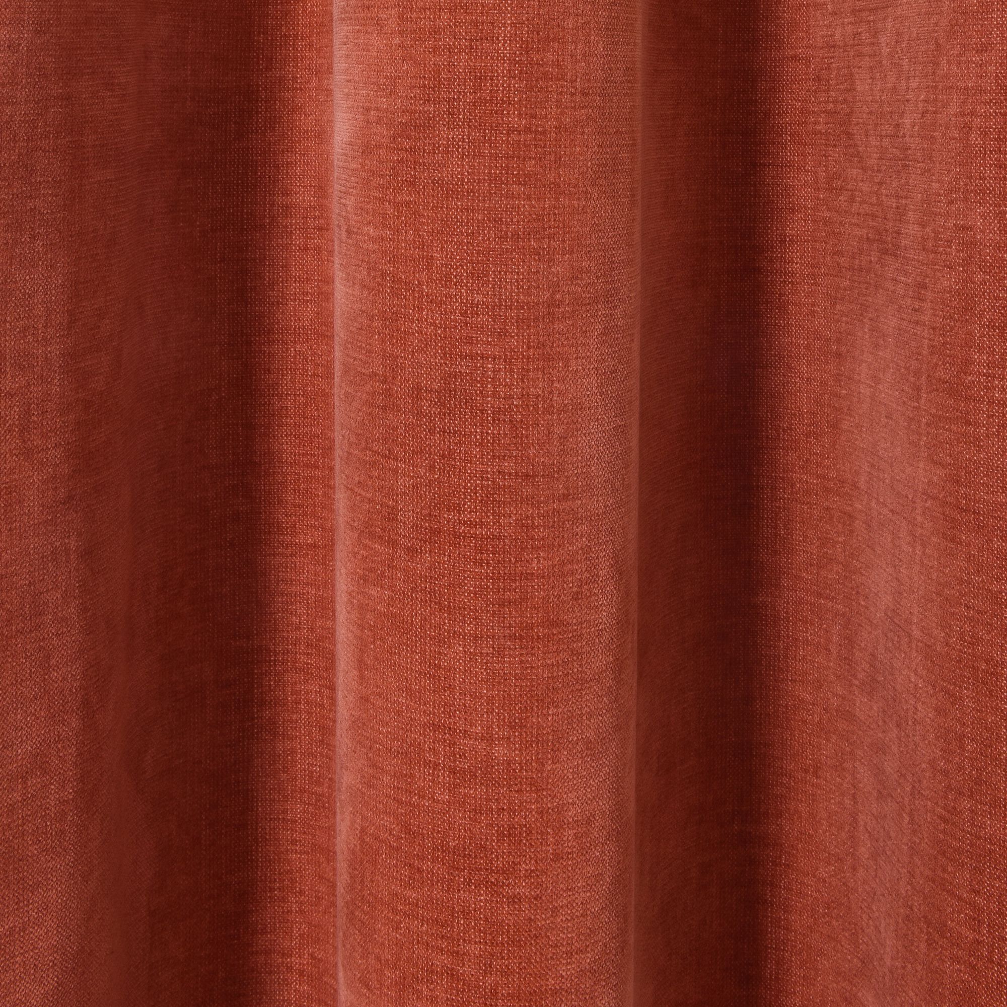 Arntzen Terracotta Plain woven Lined Eyelet Curtain (W)167cm (L)228cm, Pair