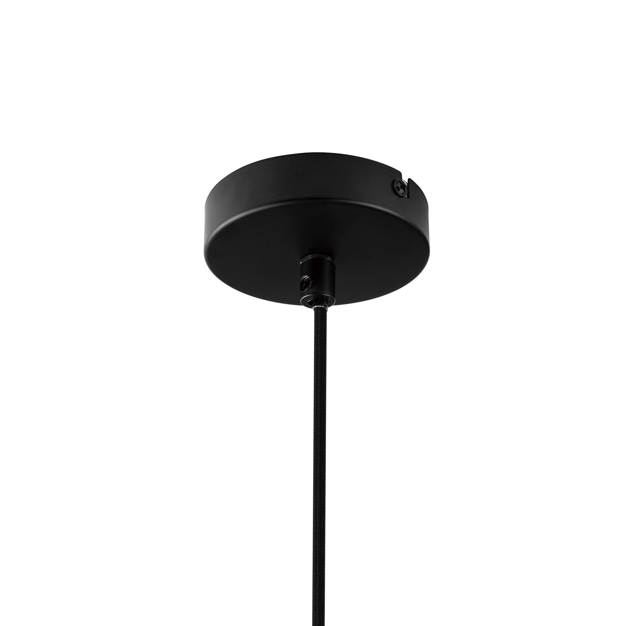 Arraqis Matt Black Wood effect Pendant ceiling light, (Dia)380mm