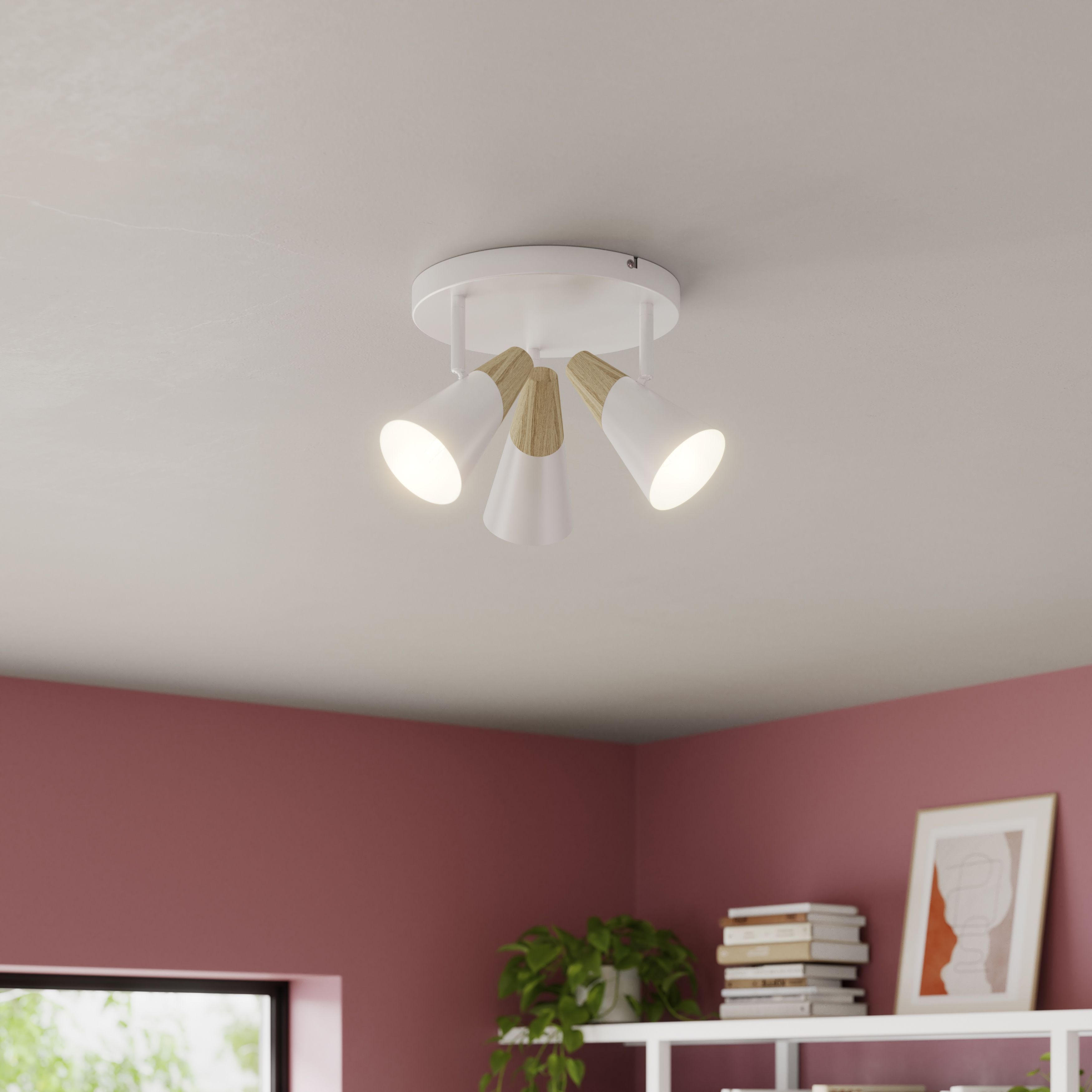 Arraqis Plate Matt White 3 Light Spotlight