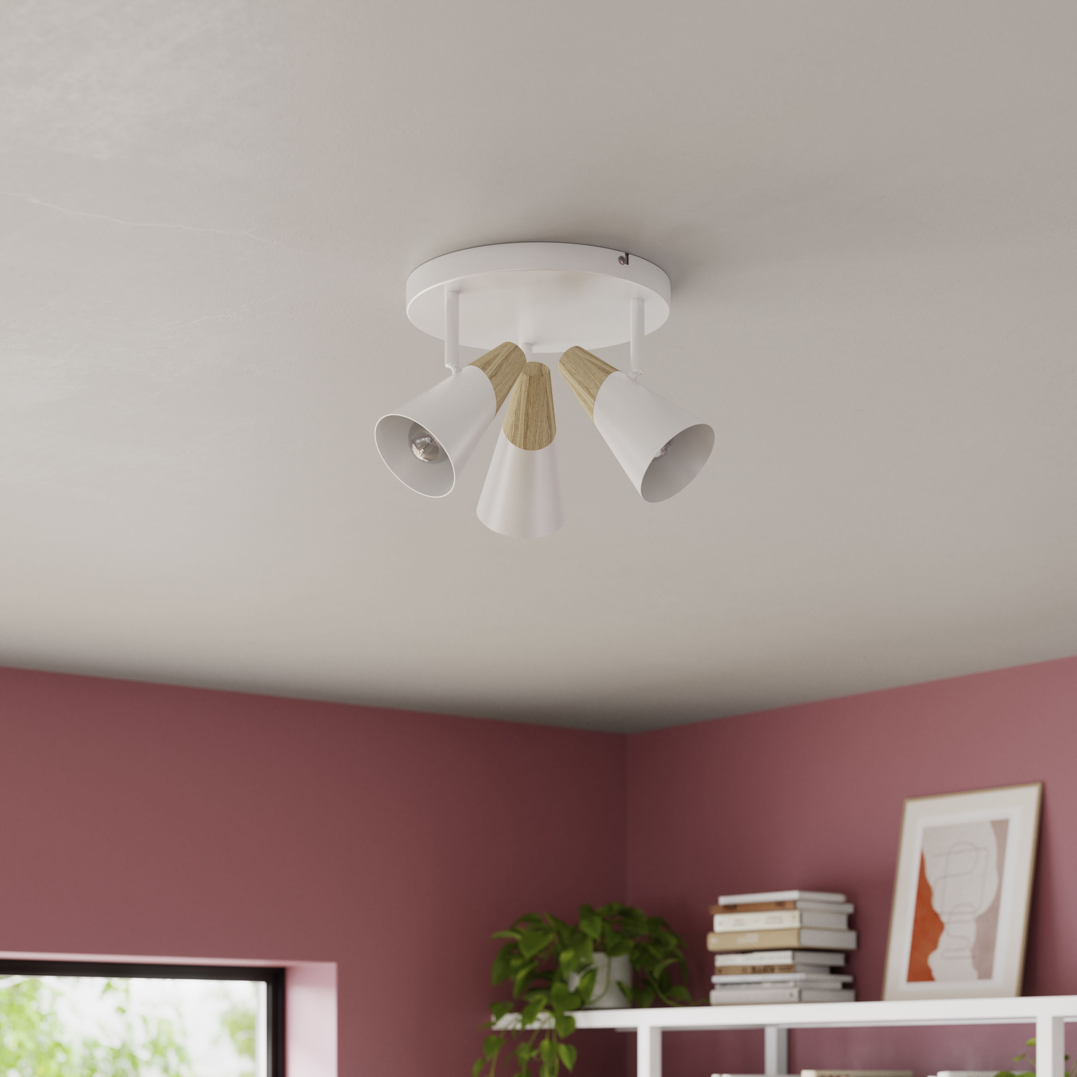 Arraqis Plate Matt White 3 Light Spotlight