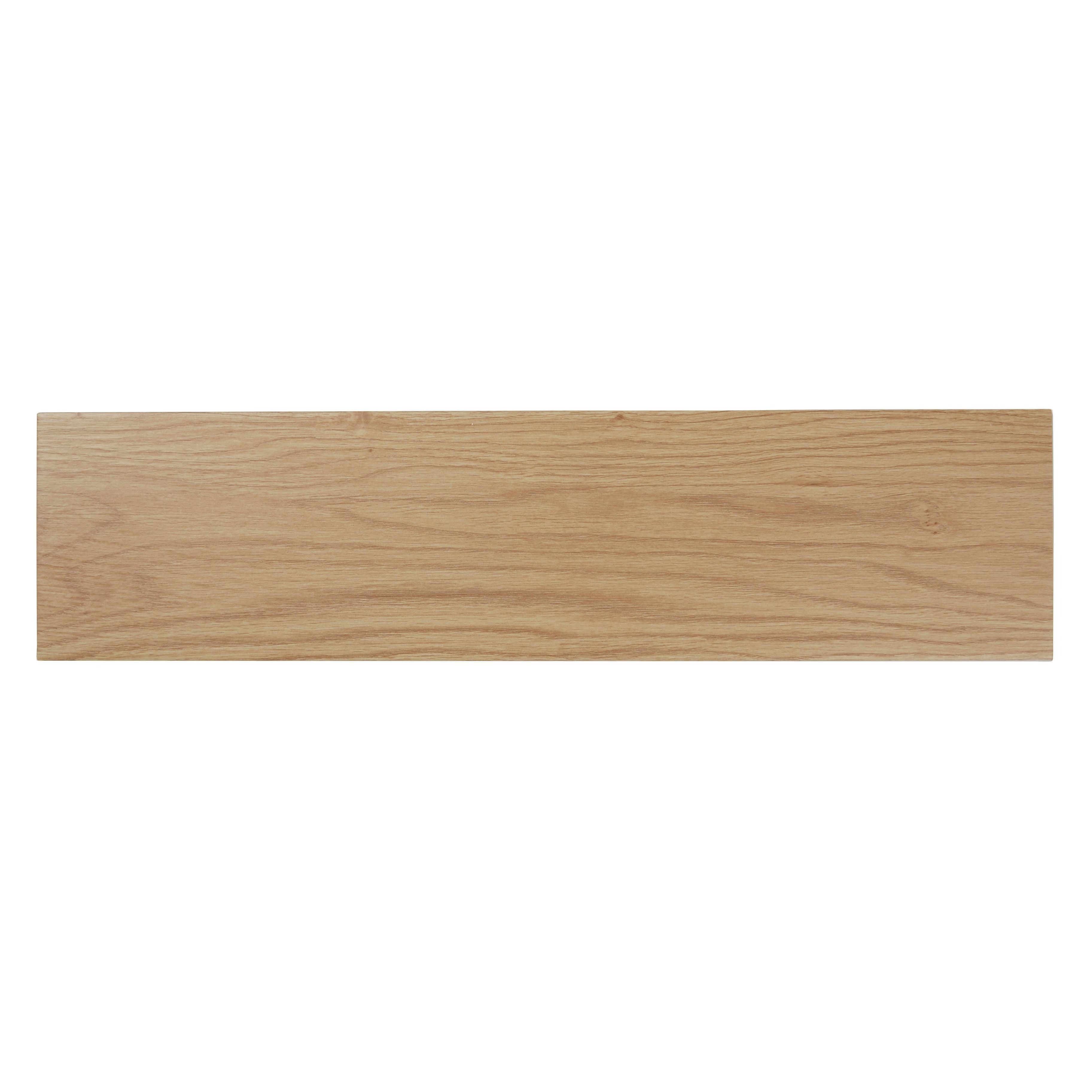 Arrezo Beige Matt Wood effect Porcelain Wall & floor Tile, Pack of 14, (L)600mm (W)150mm