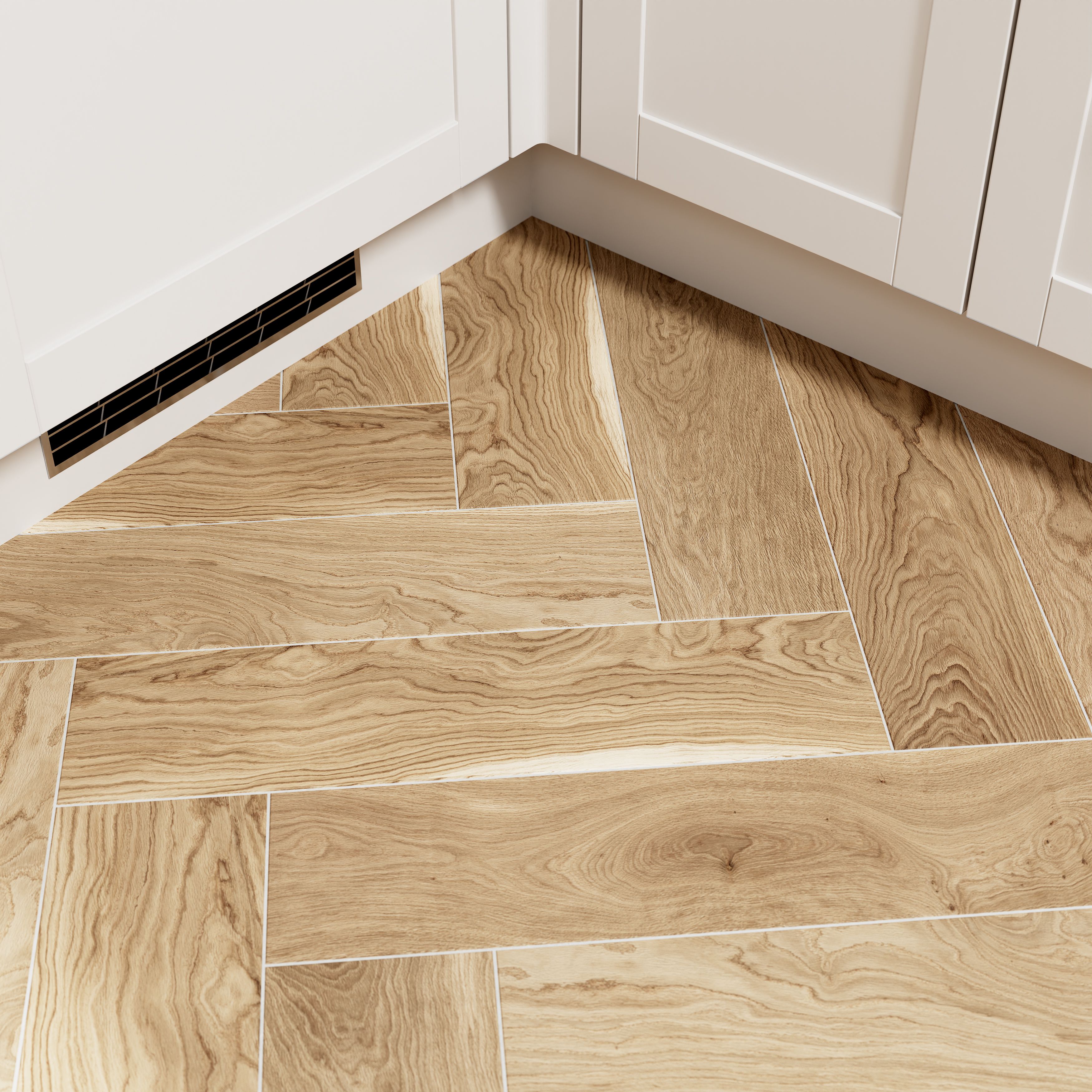 Arrezo Beige Matt Wood effect Porcelain Wall & floor Tile, Pack of 14, (L)600mm (W)150mm