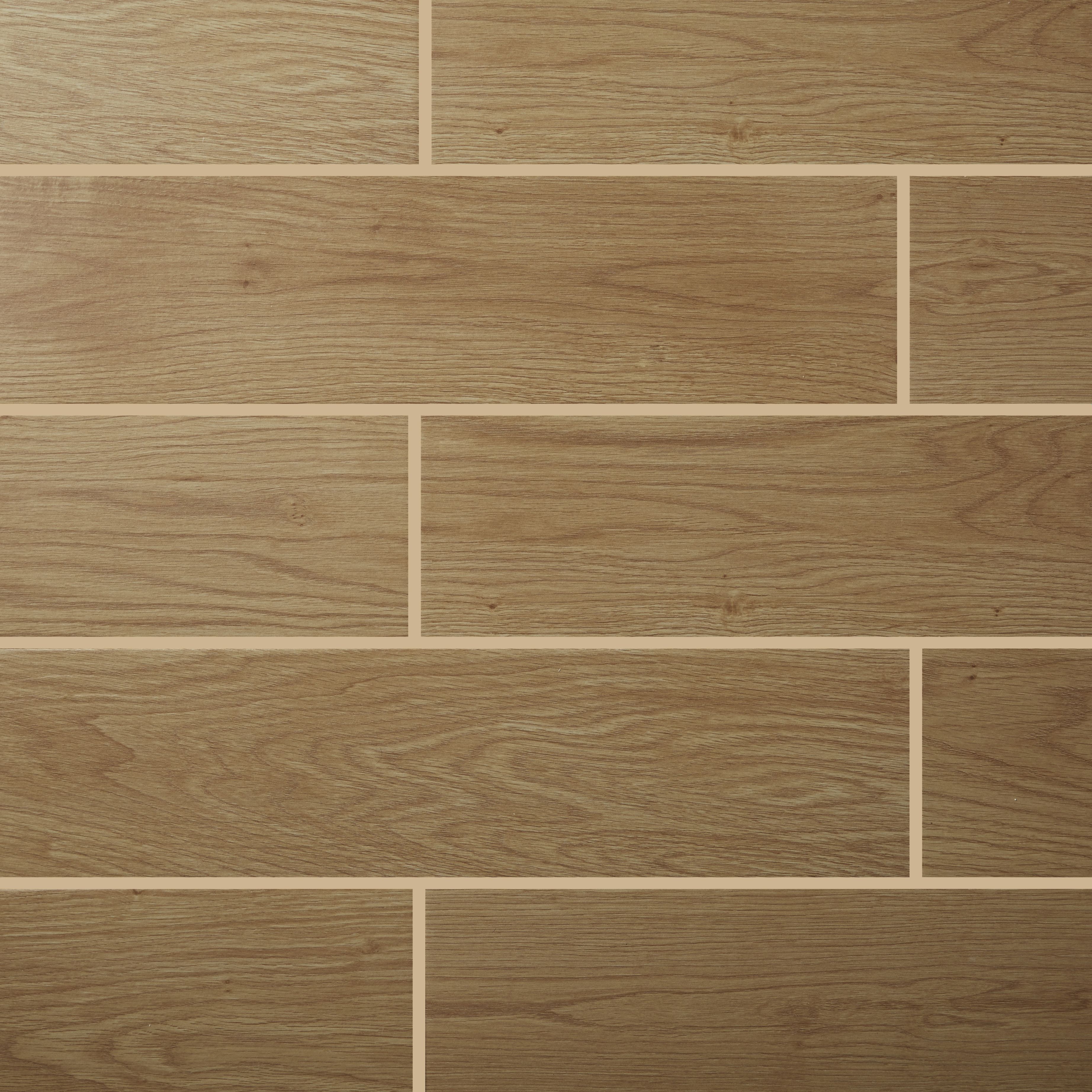Arrezo Beige Matt Wood effect Porcelain Wall & floor Tile, Pack of 14, (L)600mm (W)150mm