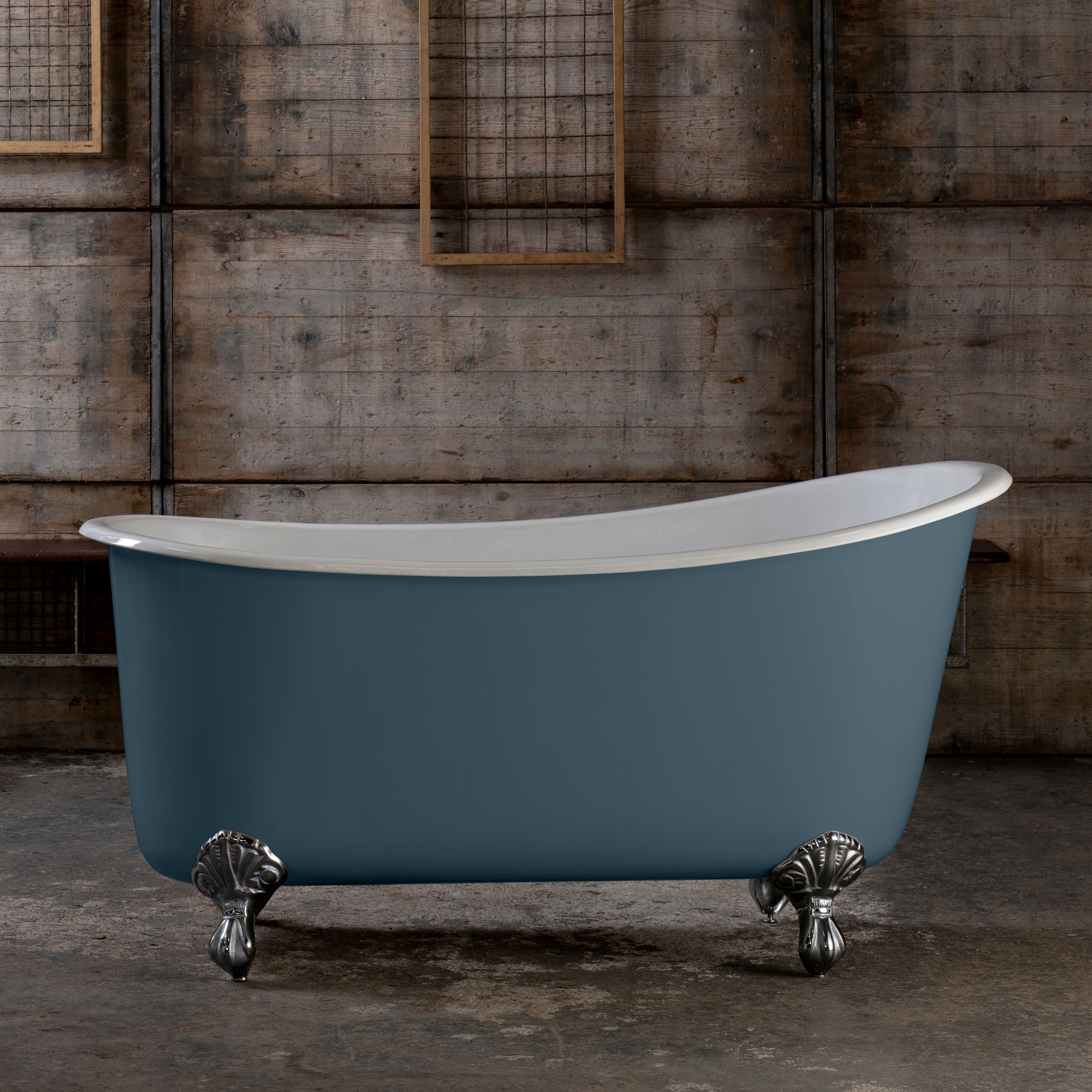 Arroll Ambrose Gloss Blue Single ended Bath (L)1370mm (W)740mm