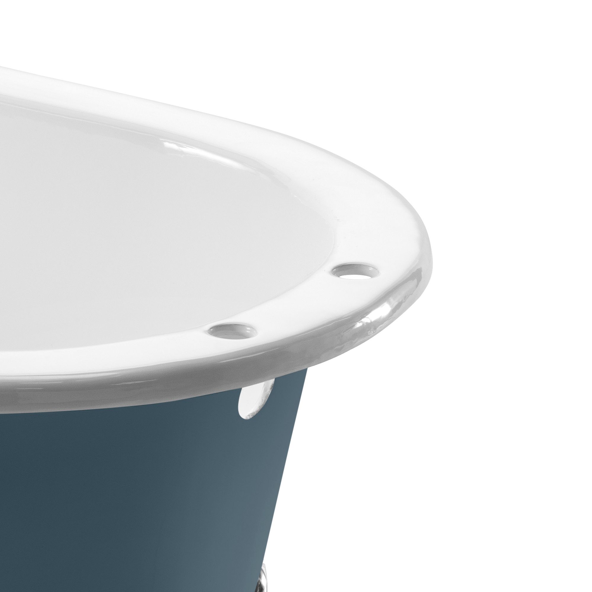 Arroll Bordeaux Gloss Blue Slipper Single ended Bath (L)1700mm (W)780mm