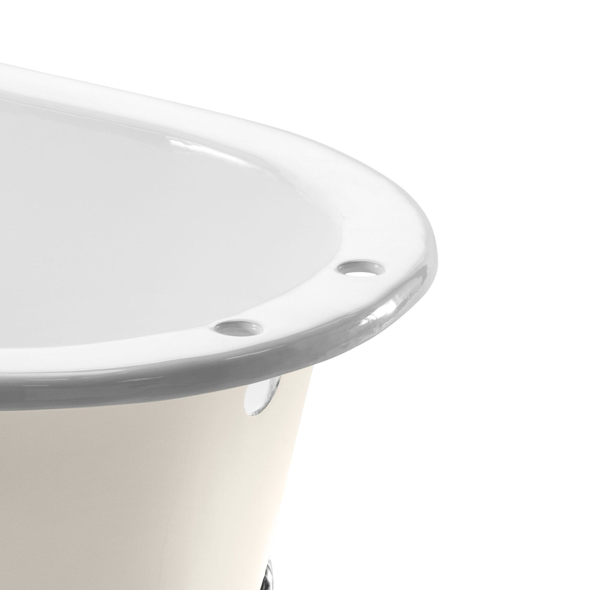 Arroll Bordeaux Gloss White Slipper Single ended Bath (L)1700mm (W)780mm