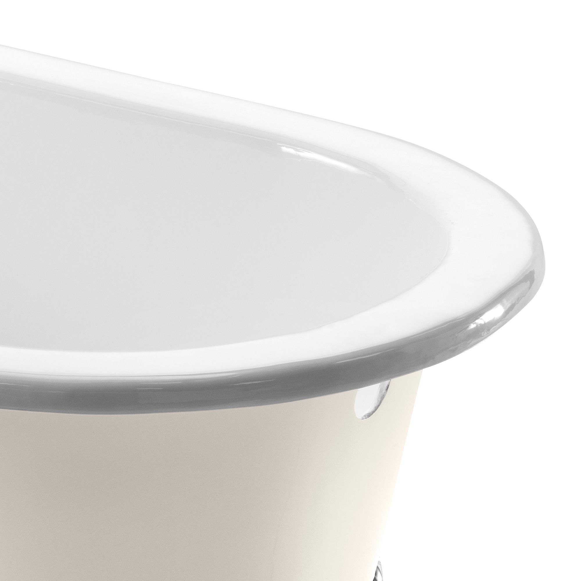 Arroll Bordeaux Gloss White Slipper Single ended Bath (L)1700mm (W)780mm