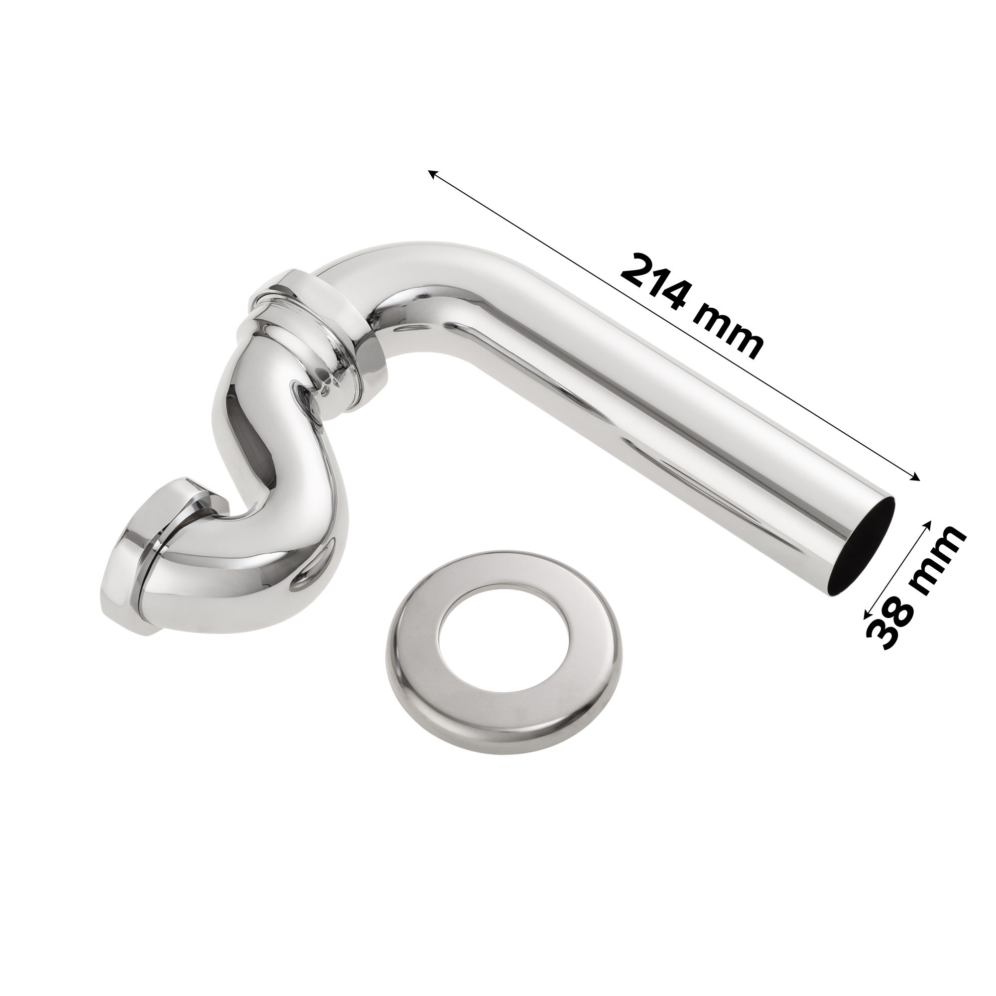 Arroll Chrome-plated Bath Trap (Dia)38mm