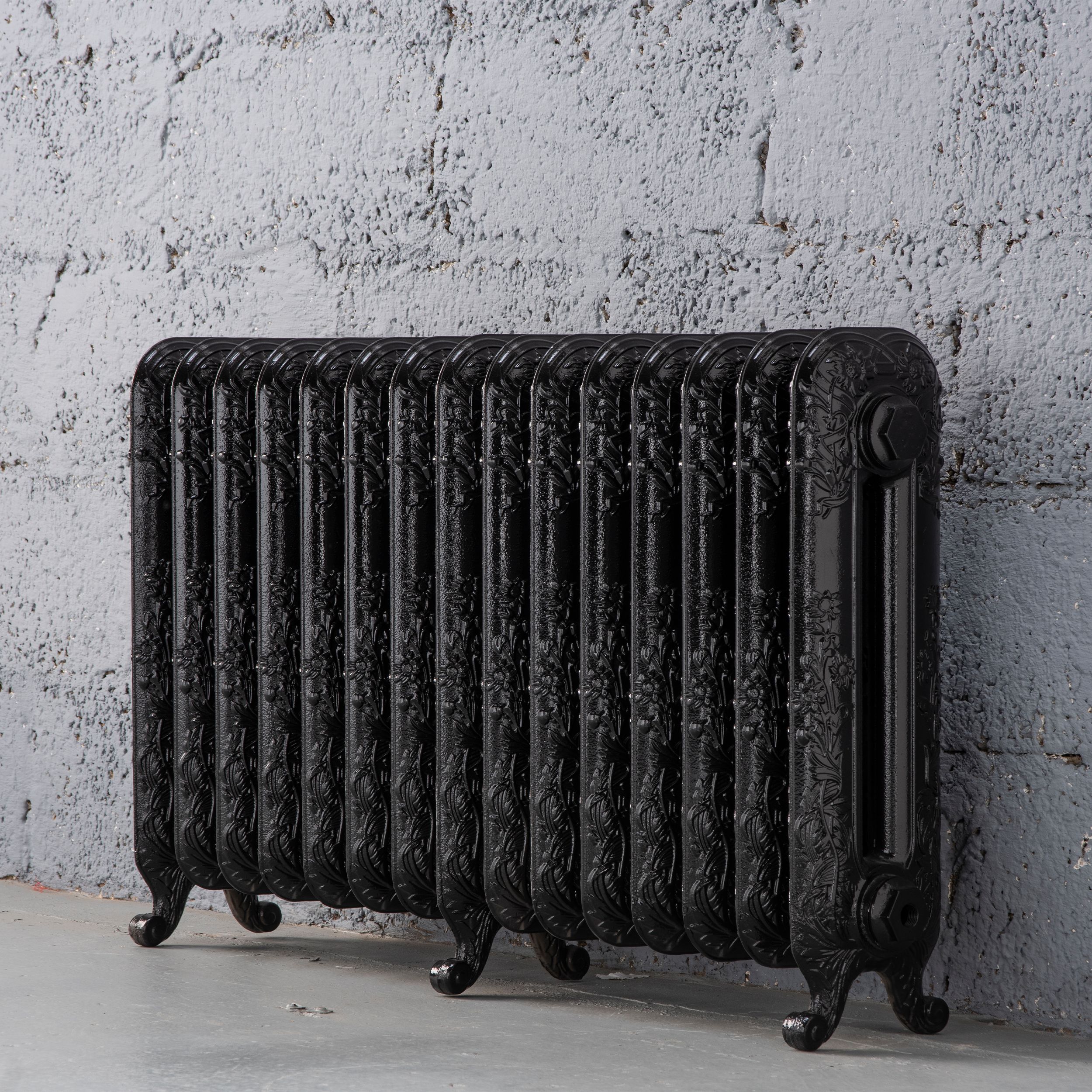 Arroll Daisy Cast iron Black 15 Column Radiator, (W)1009mm x (H)597mm