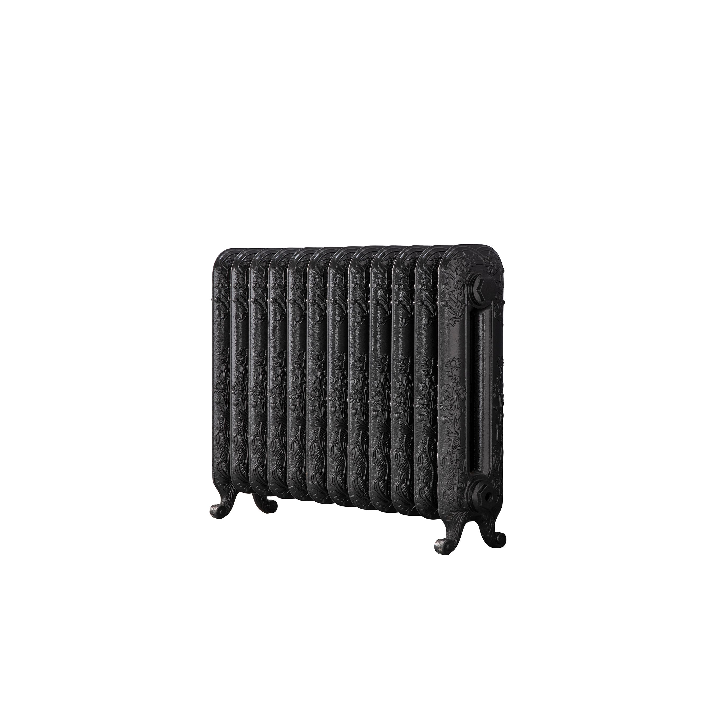 Arroll Daisy Cast iron Pewter 12 Column Radiator, (W)814mm x (H)597mm