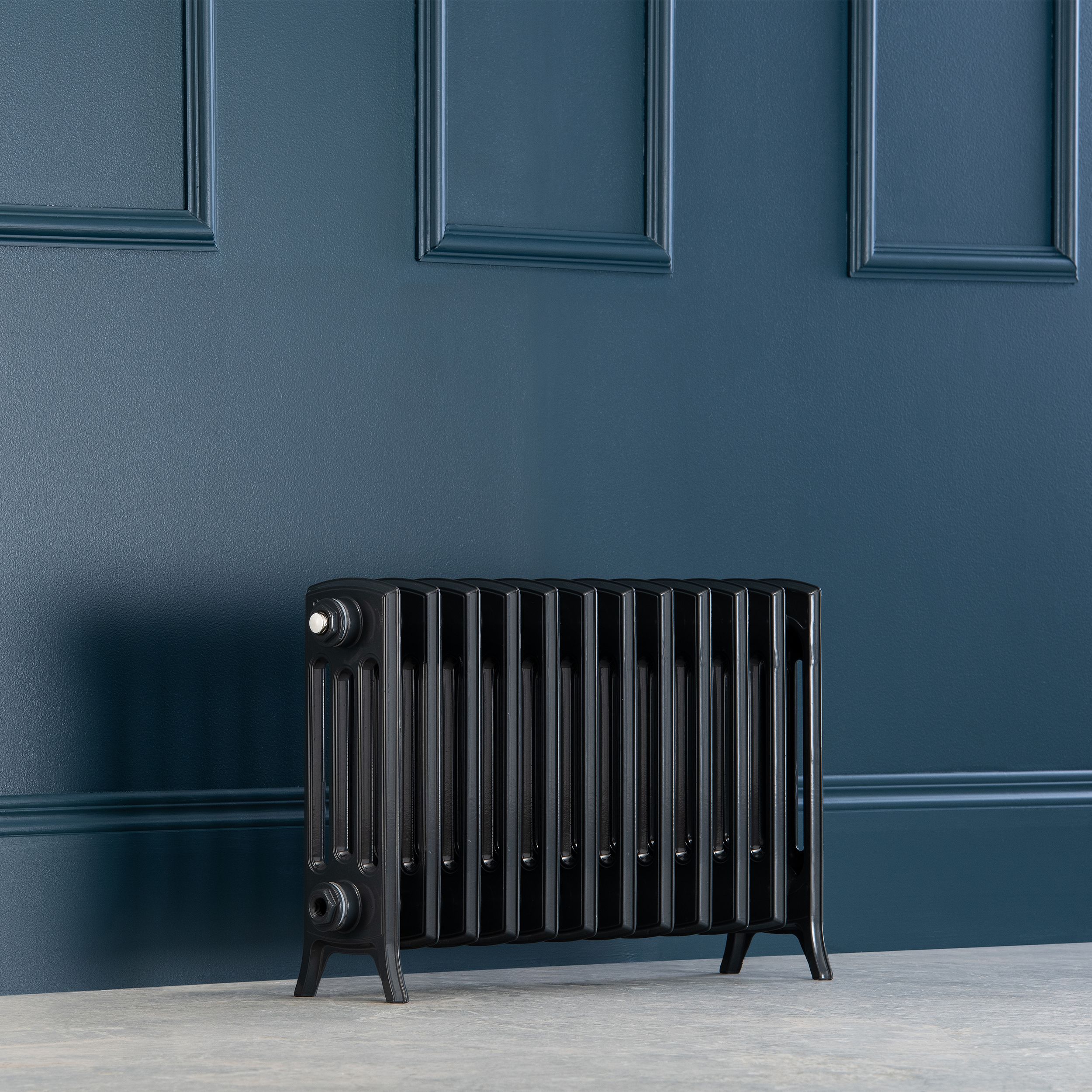 Arroll Edwardian Cast aluminium Anthracite Grey 12 Column Radiator, (W)728mm x (H)450mm