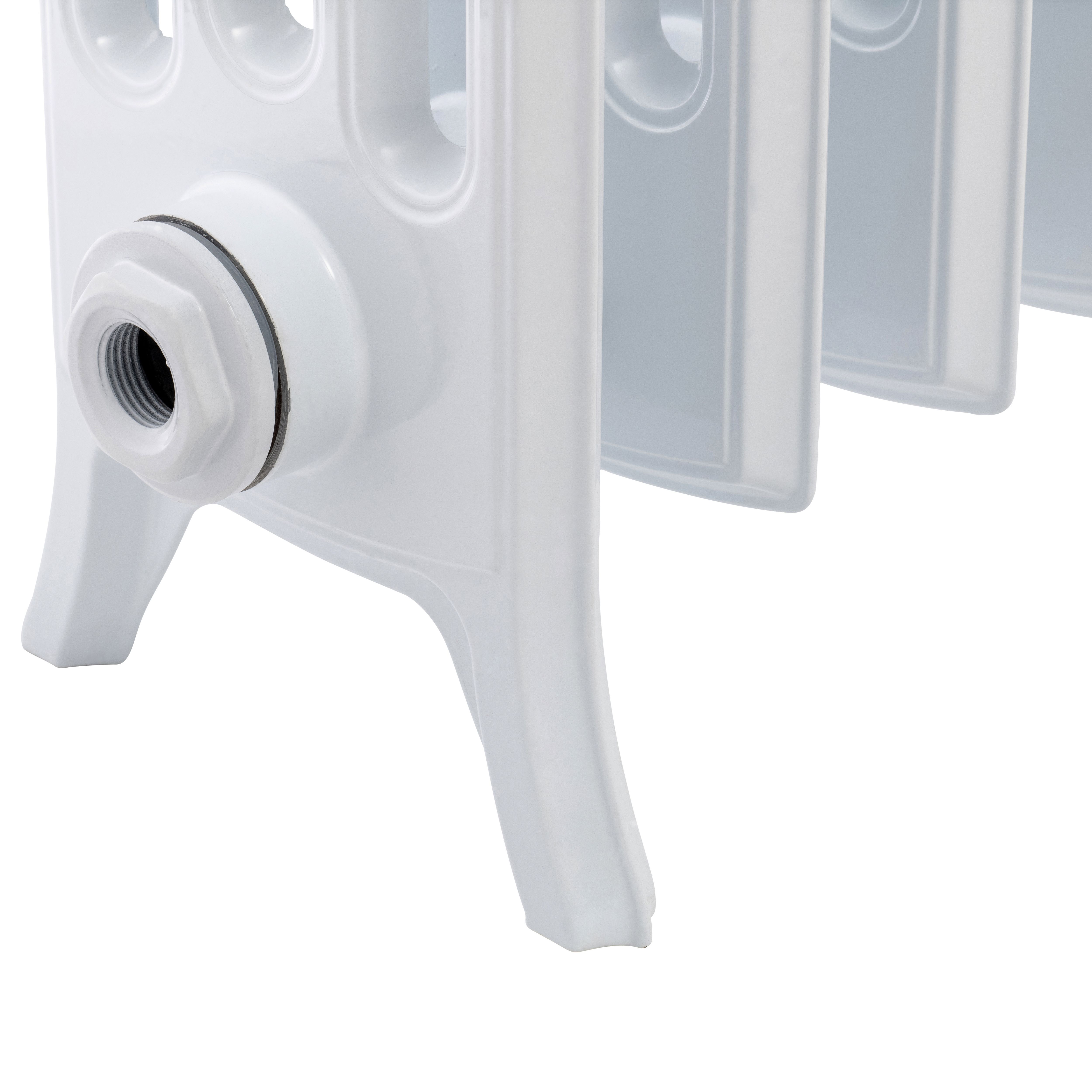 Arroll Edwardian Cast aluminium White 15 Column Radiator, (W)906mm x (H)750mm