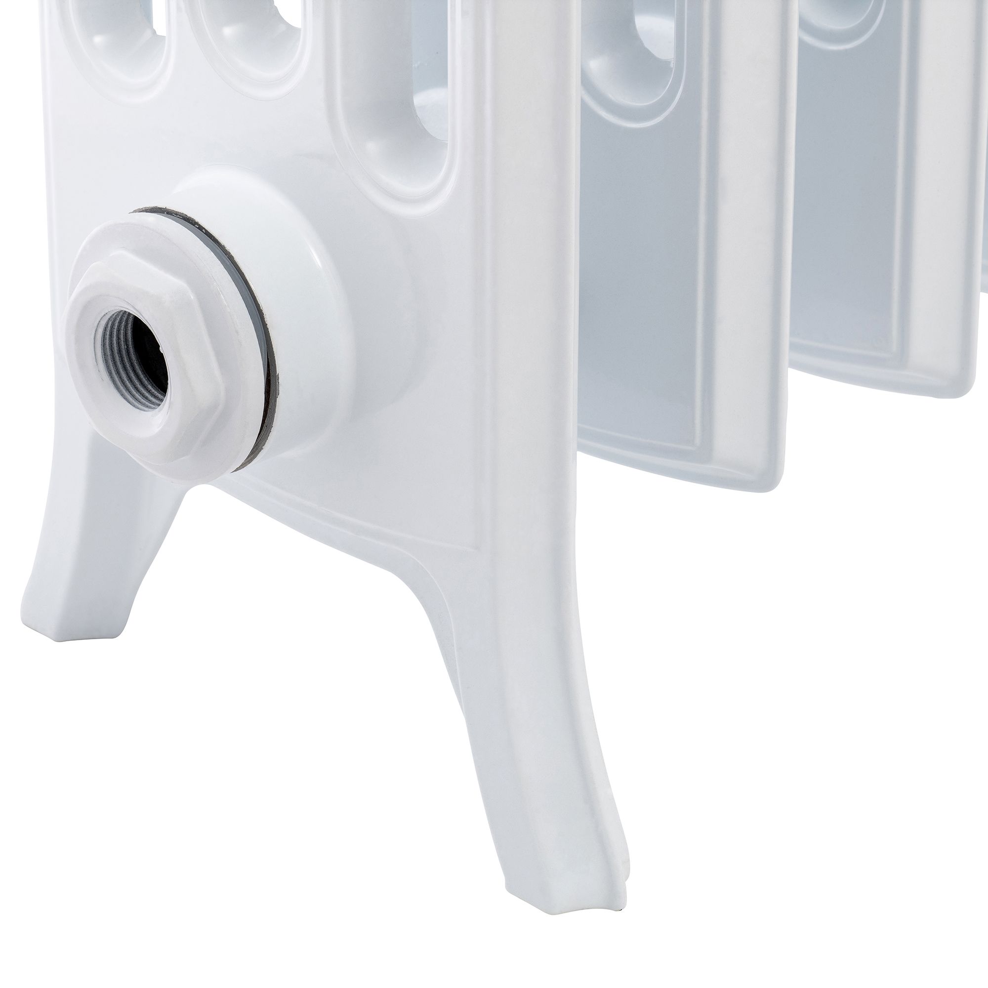 Arroll Edwardian Cast aluminium White 19 Column Radiator, (W)1142mm x (H)650mm