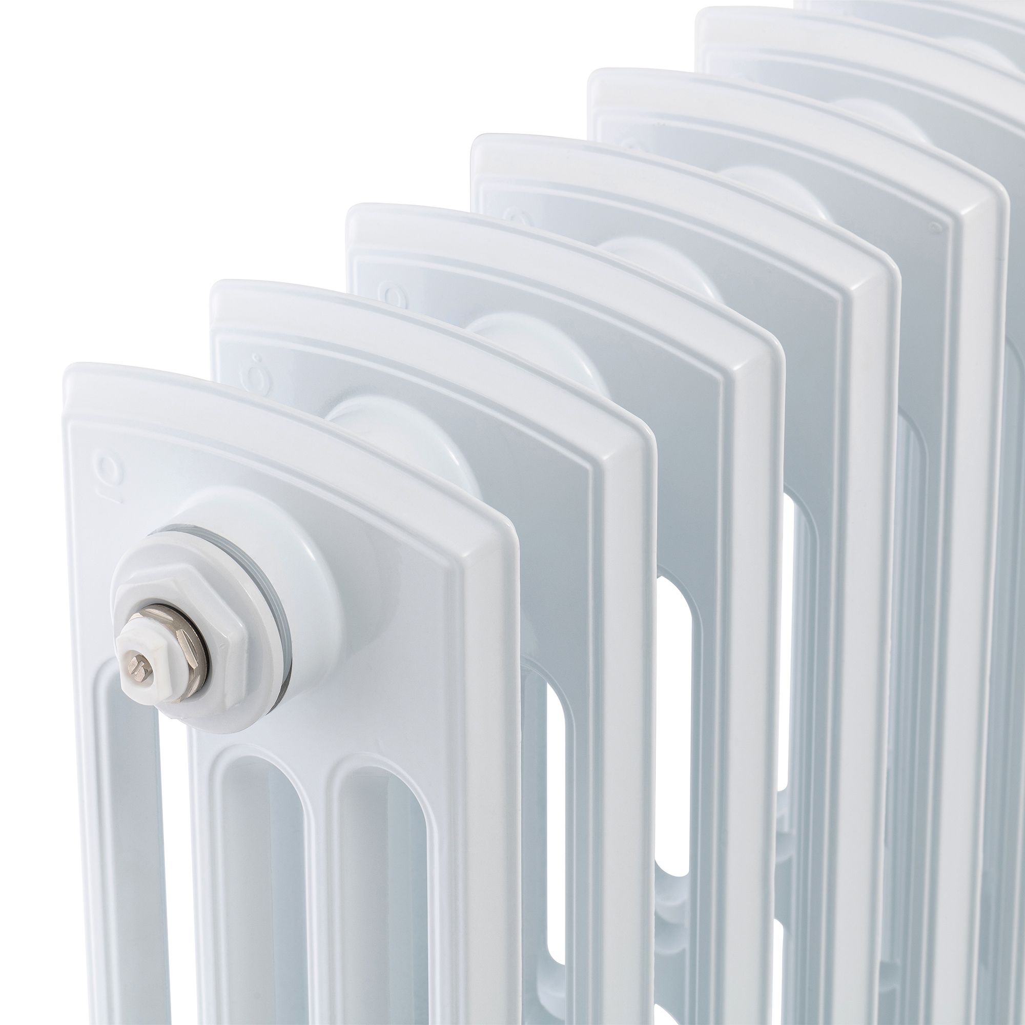 Arroll Edwardian Cast aluminium White 19 Column Radiator, (W)1142mm x (H)750mm