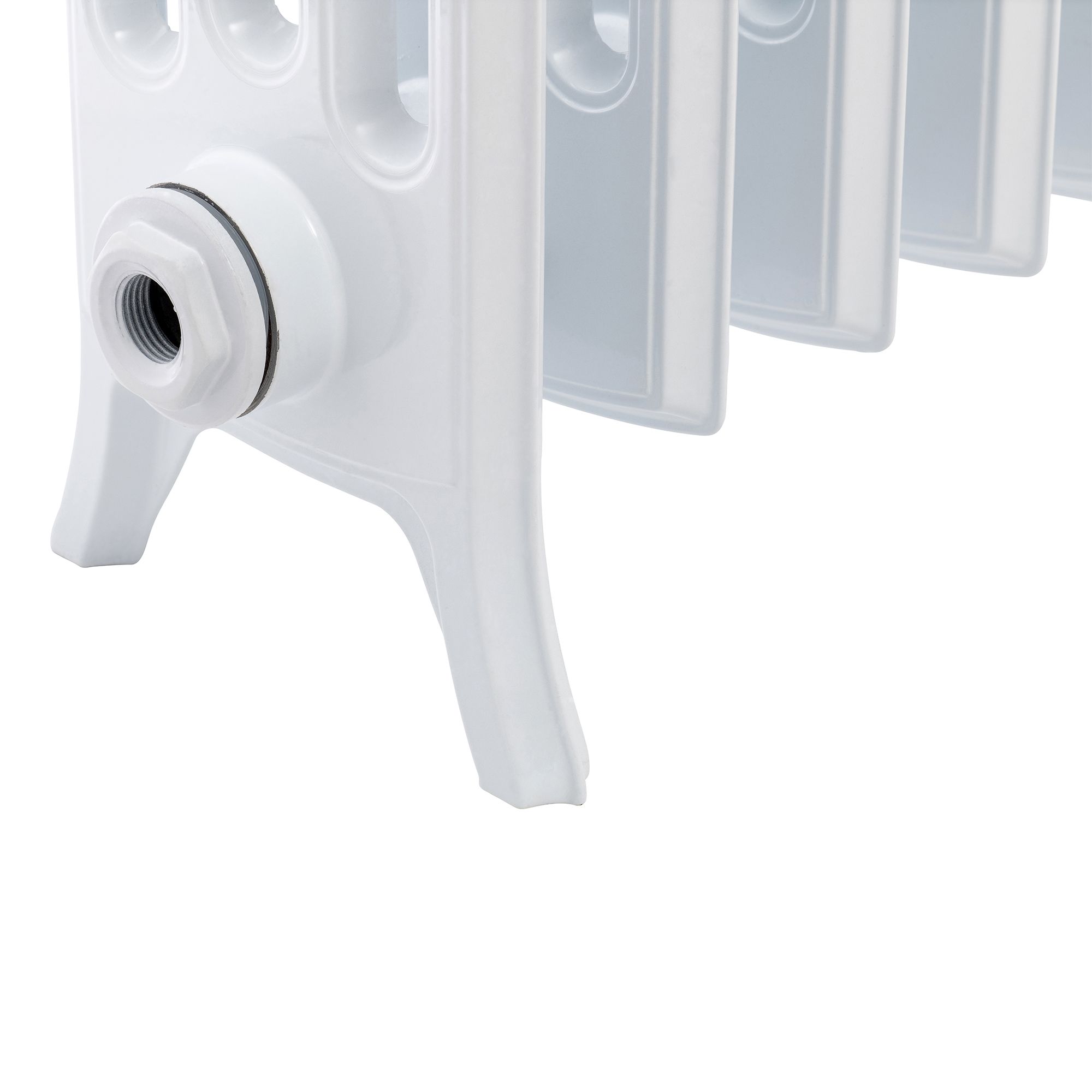 Arroll Edwardian Cast aluminium White 19 Column Radiator, (W)1142mm x (H)750mm